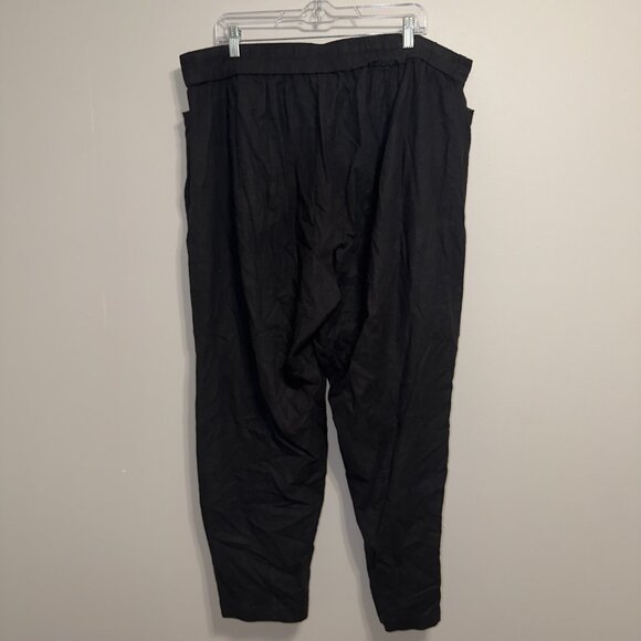 Universal Standard Black Button Front Pants Size M Relaxed Wide Leg - Picture 7 of 7